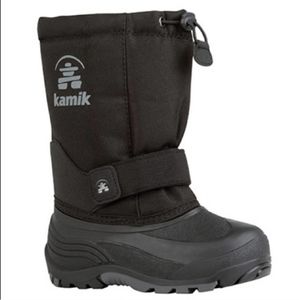Kamik black snow boots sz 12T